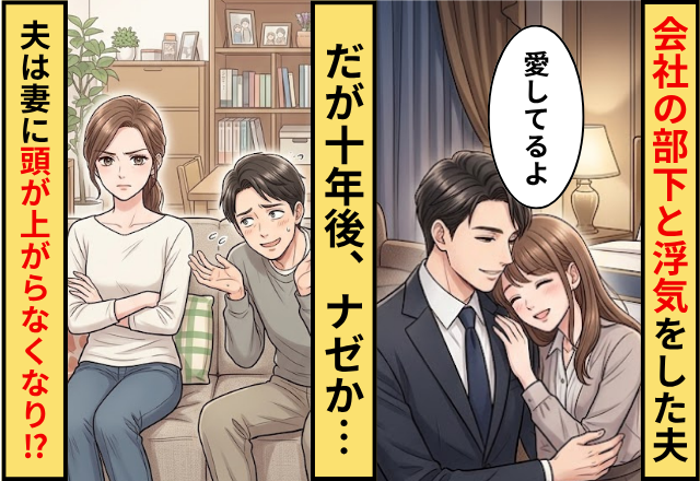 妻に隠れて会社の部下と浮気をした夫！？だが10年後⇒ナゼか夫は妻に頭が上がらなくなった話