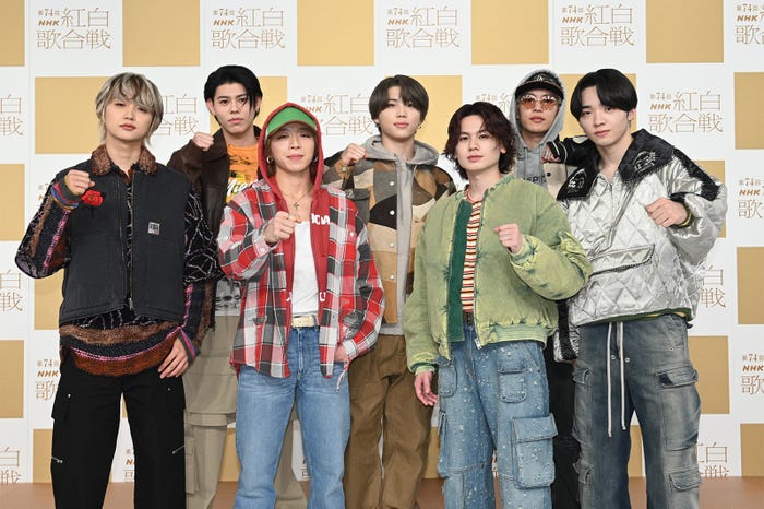 BE:FIRST/(前列左から)JUNON、SOTA、MANATO、RYUHEI(後列左から)LEO、SHUNTO、RYOKI(C)NHK