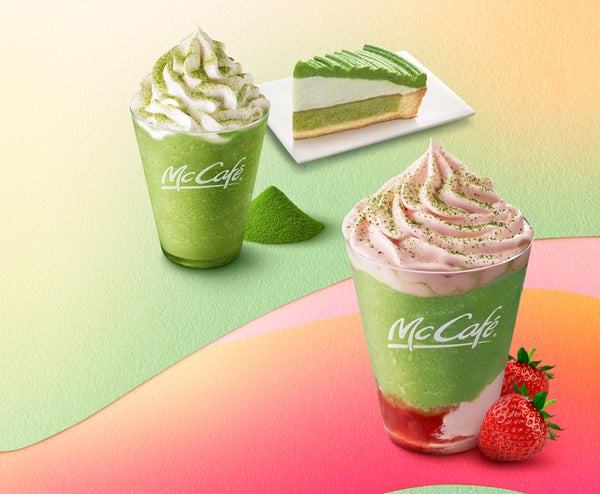 【マックカフェ新メニュー】「いちご宇治抹茶フラッペ」「宇治抹茶モンブランタルト」登場