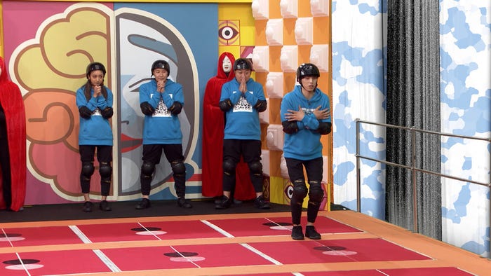 (左から)池田美優、チョコレートプラネット(長田庄平、松尾駿)、坂東龍汰(C)TBS