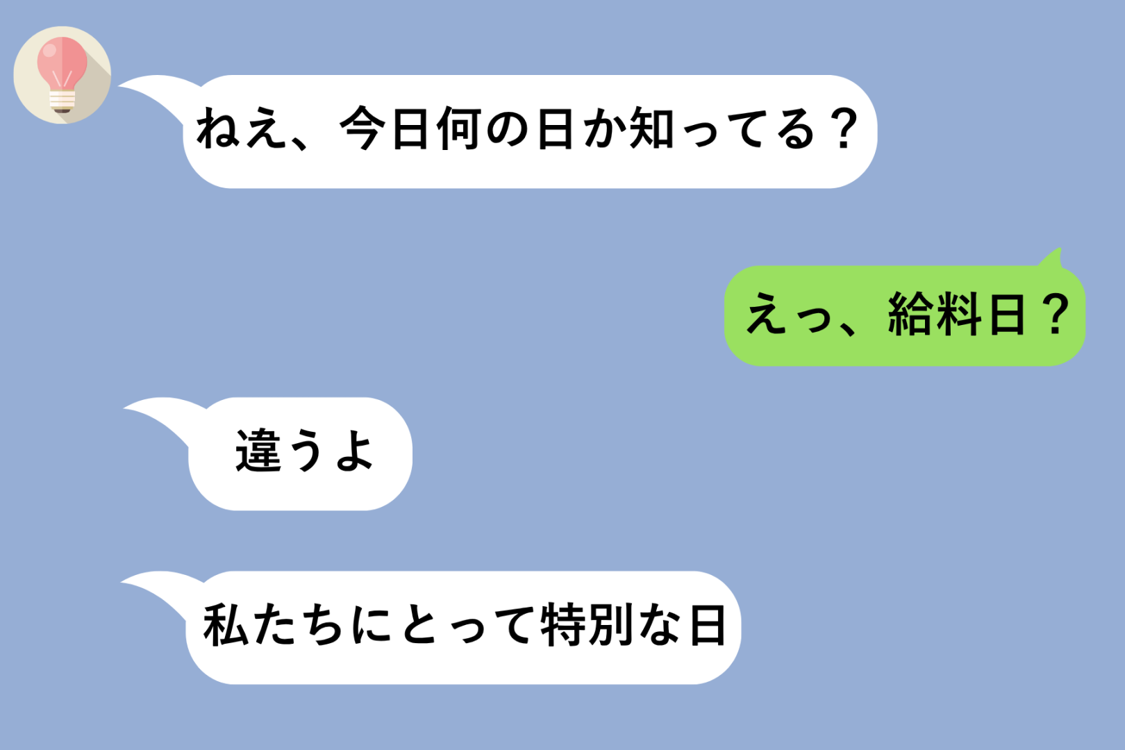彼女から届いた『今日何の日か知ってる？』→全部ハズレを答えた俺が、過去のメッセージを遡って気付いた事実