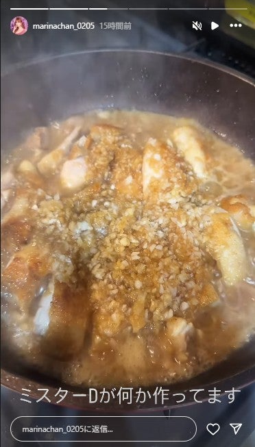 まりな公式Instagramのストーリーズより