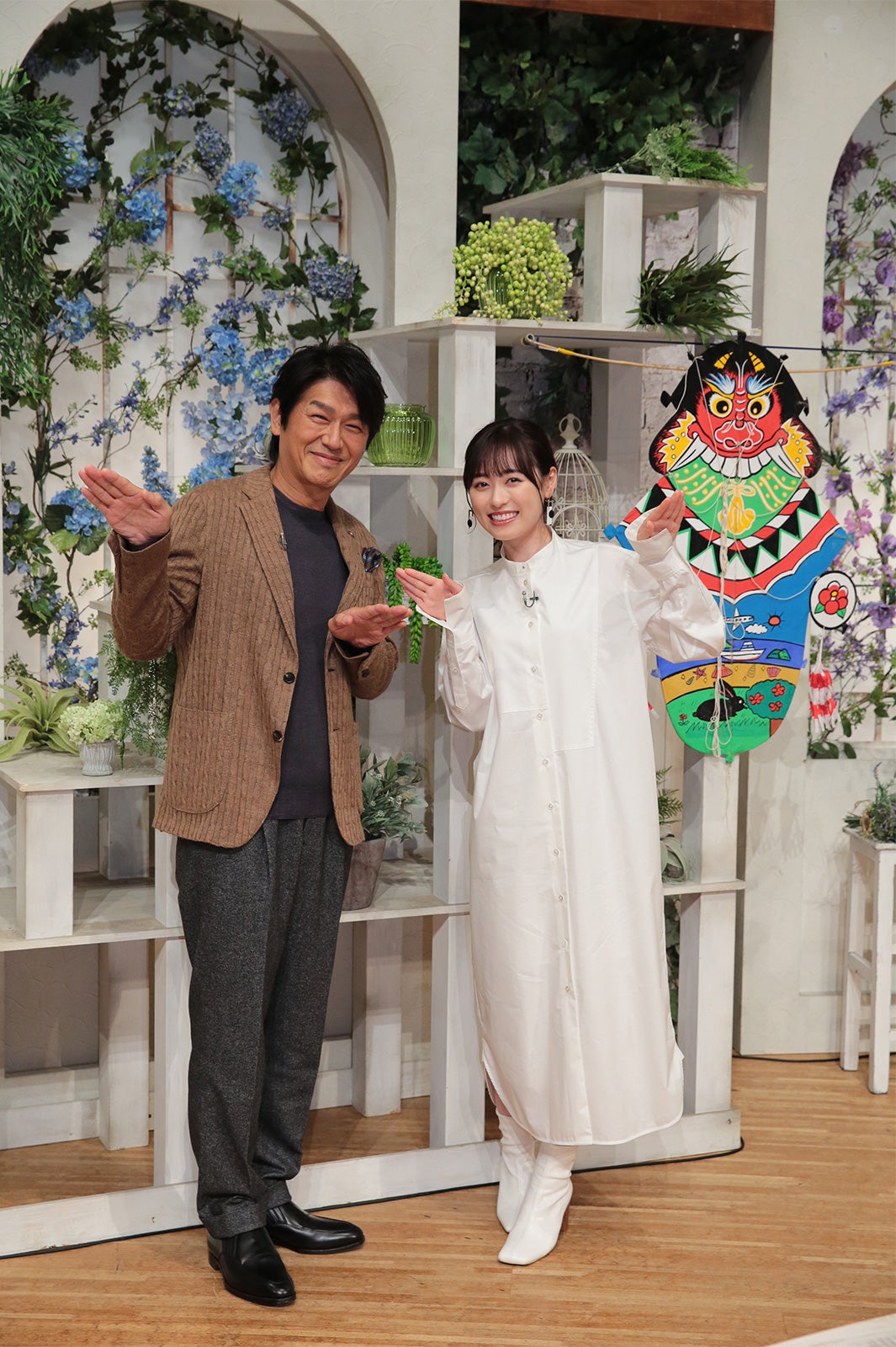 高橋克典、福原遥（C）NHK