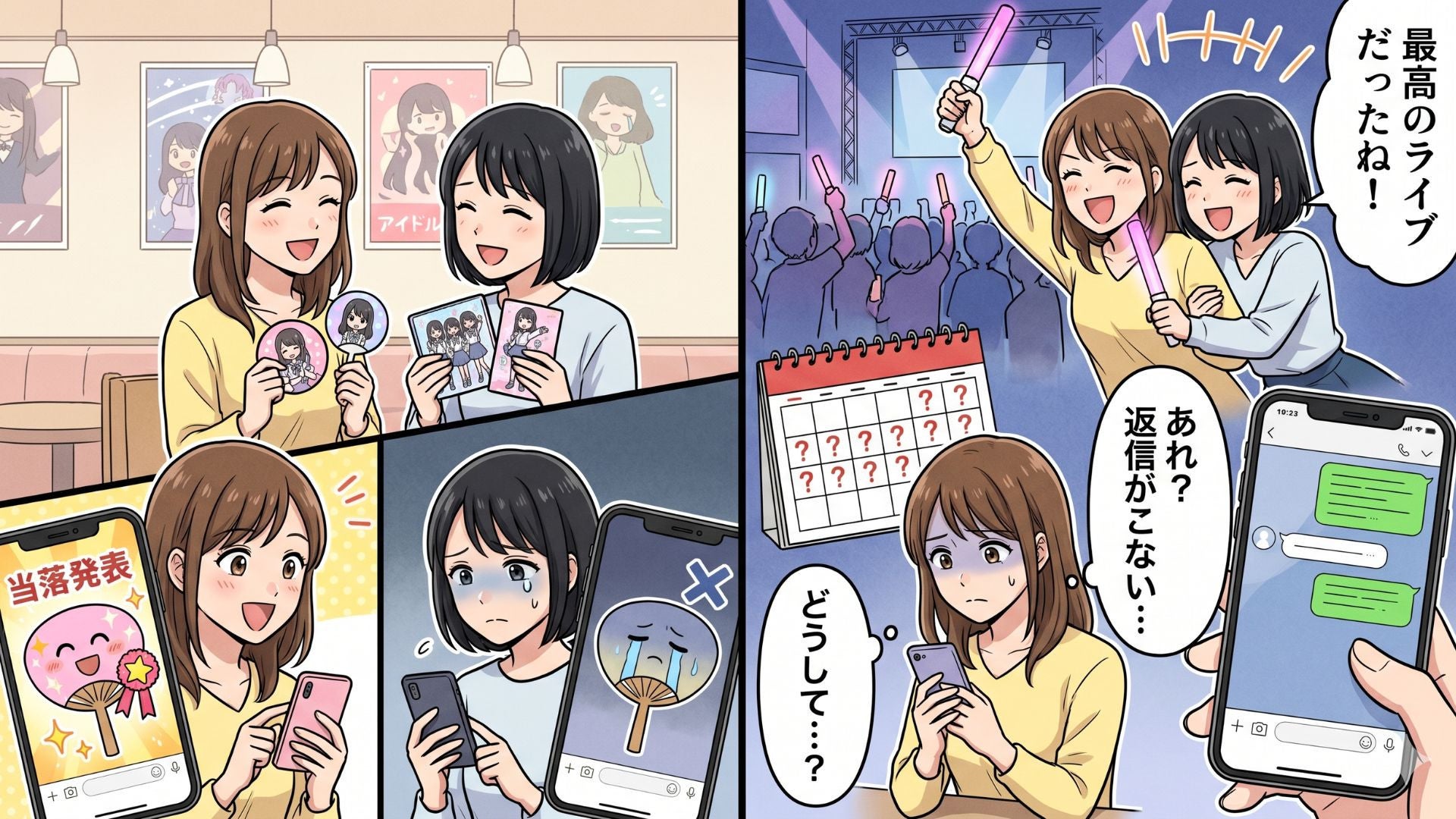 オタ友とライブ後、頻繁だった連絡が途絶えた...SNSを見ると彼女の【まさかの本性】が発覚して！？主人公ドン引き...！