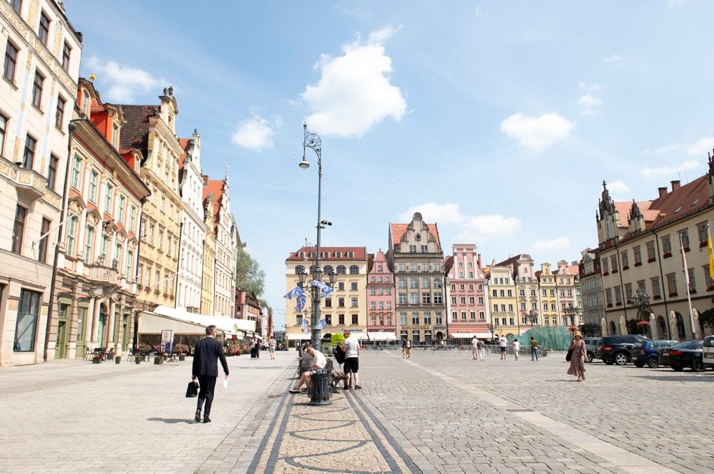 かわいらしいヴロツワフの旧市街の街並み(写真:升谷玲子)