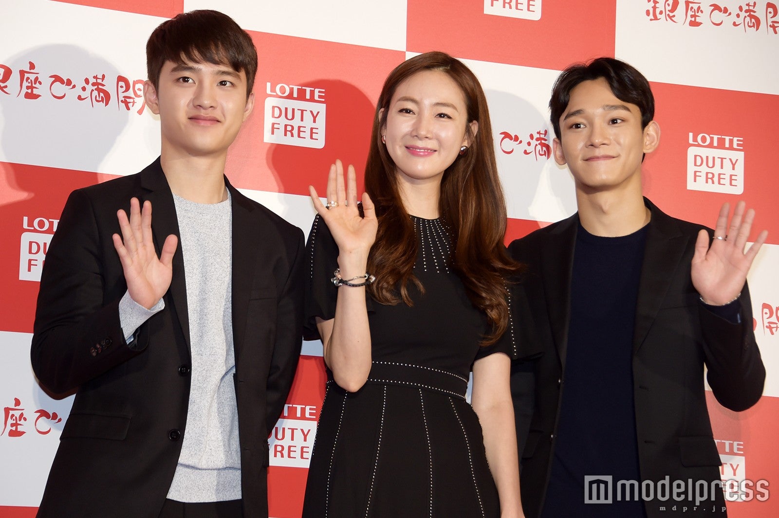 チェ・ジウ、EXO・CHEN＆D.O.が来日 会見に登場