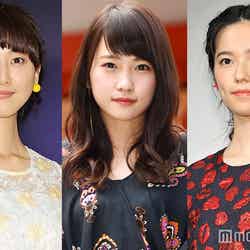 女優としてステップアップを遂げた（左から）松井玲奈、川栄李奈、島崎遥香 （C）モデルプレス