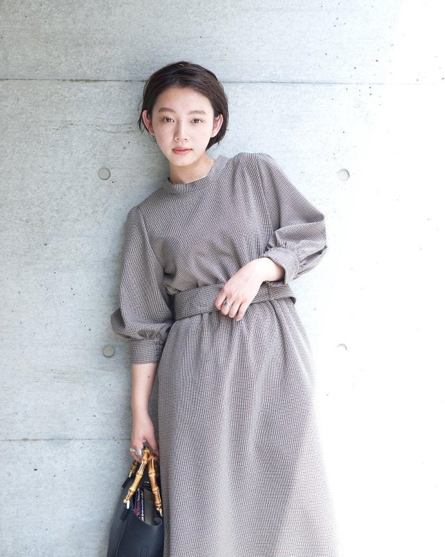 耳掛けショート×ワンピ