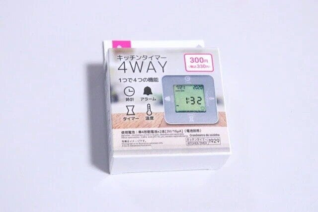 ダイソー　キッチンタイマー4WAY　パッケージ