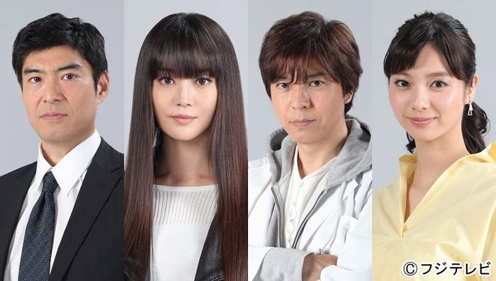 (左から)高嶋政宏、観月ありさ、上川隆也、新川優愛(画像提供:フジテレビ)
