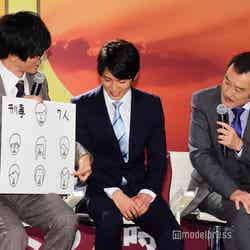 （左から）田辺誠一、白洲迅、吉田鋼太郎（C）モデルプレス