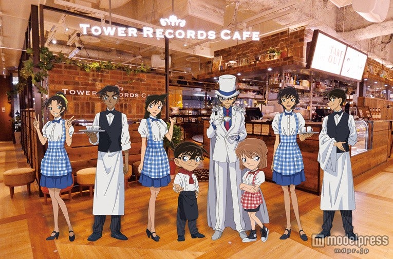 「TOWER RECORDS CAFE 渋谷店」（C）青山剛昌／小学館・読売テレビ・TMS 1996 