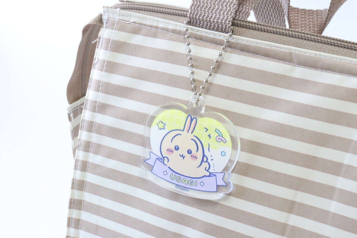 ダイソーのアクリルキーホルダー　うさぎの使用例