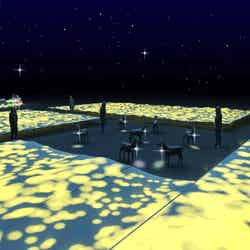 光のヒマワリが冬の夜に満開に!成田ゆめ牧場で自然のスケールを全身で体感/画像提供:成田ゆめ牧場