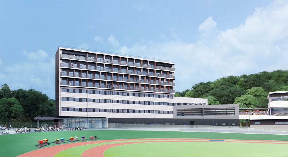 岡山「KEIRIN HOTEL 10」競輪場が目の前のスタジアム一体型ホテル