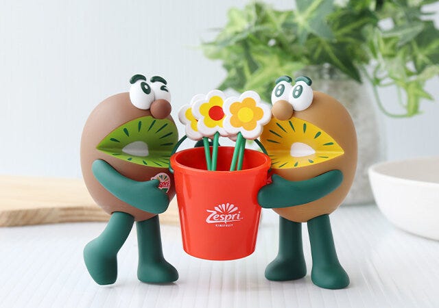 ＧＬＯＷ9月号　宝島社　雑誌　付録　ゼスプリ　キウイブラザーズ　フルーツピックセット　ディスプレイ　使用例