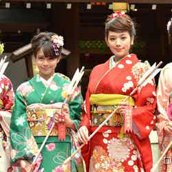 左から：PASSPO☆槙田紗子・奥仲麻琴、筧美和子、大石絵理