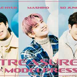 「TREASURE×モデルプレス連載 #6」（左から：ユン・ジェヒョク、マシホ、ソ・ジョンファン）（C）モデルプレス