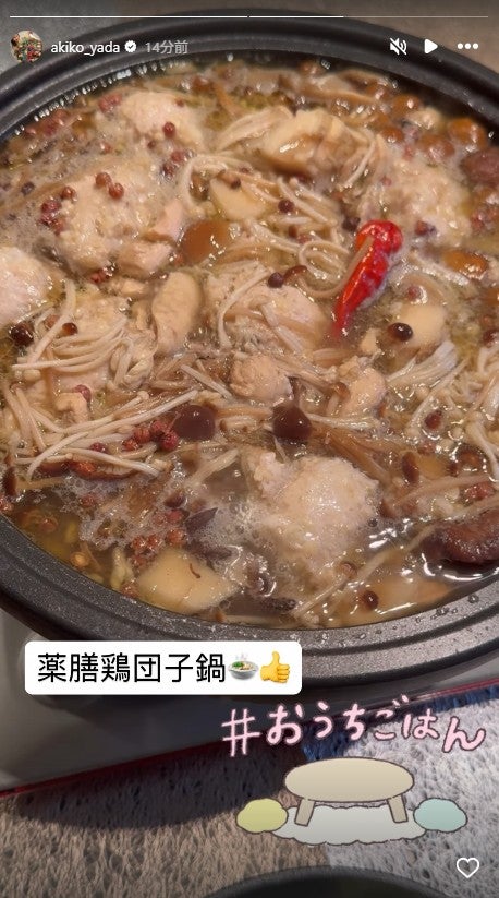 矢田亜希子Instagramストーリーズより