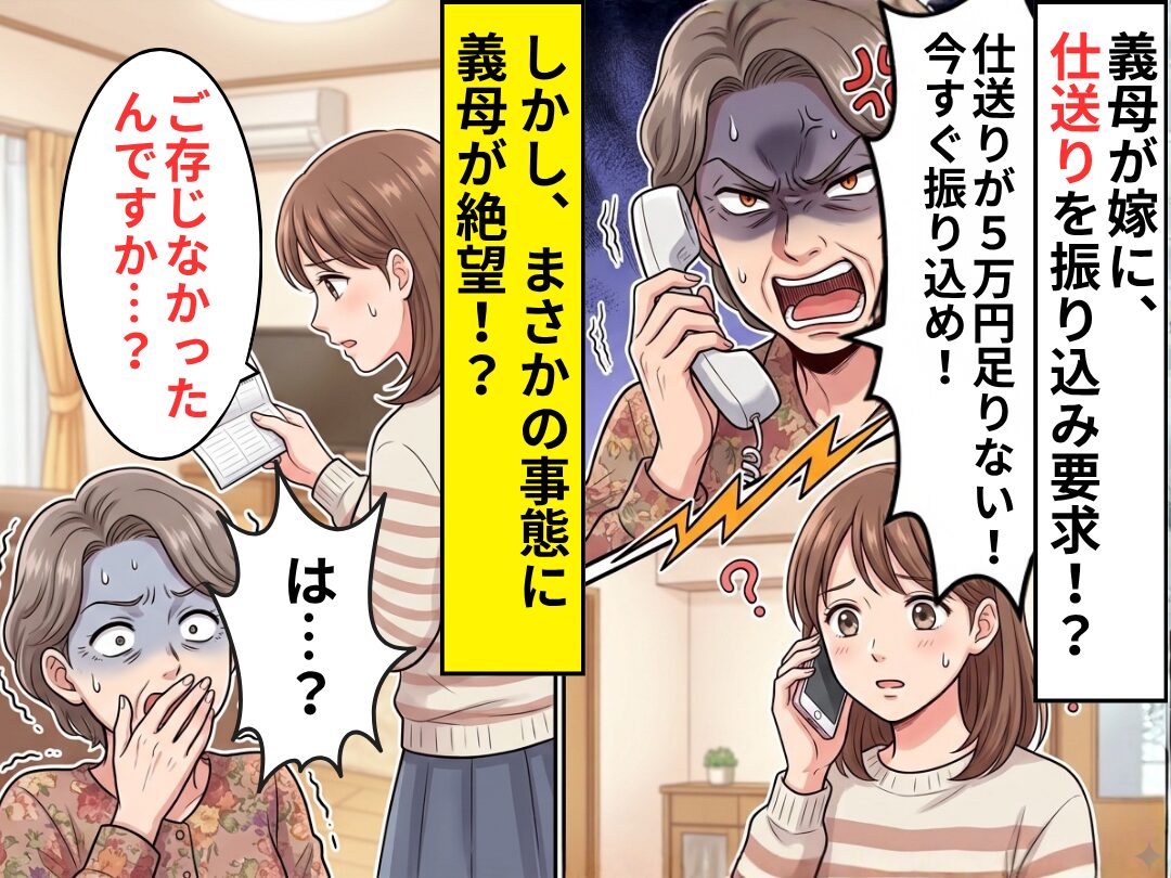 義母「仕送りが5万円足りない！今すぐ振り込め！」しかし⇒嫁「ご存じなかったんですか…？」まさかの事態に「は…？」