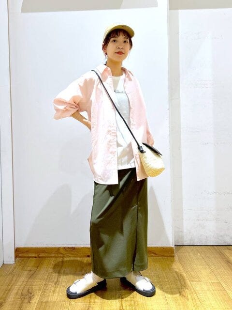 グローバルワーク　ボトムス　スカート　スゴラクIラインスリットスカート