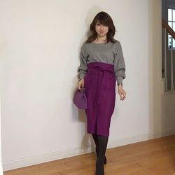 40代はキレイ色ボトムで上品に美人コーデ♪ 冬コーデが華やぐスカート&パンツの着こなし9選