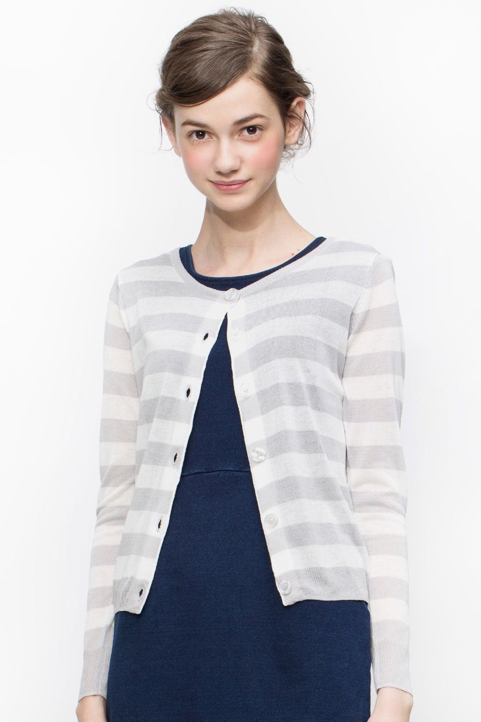 ボーダーカーディガン「riana」9,612円（税込）