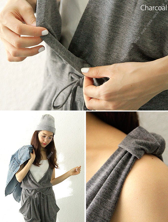 大人シルエットの楽ちんサロペット「coca」3,390円(税込)