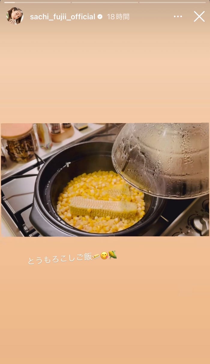 藤井サチInstagramストーリーズより