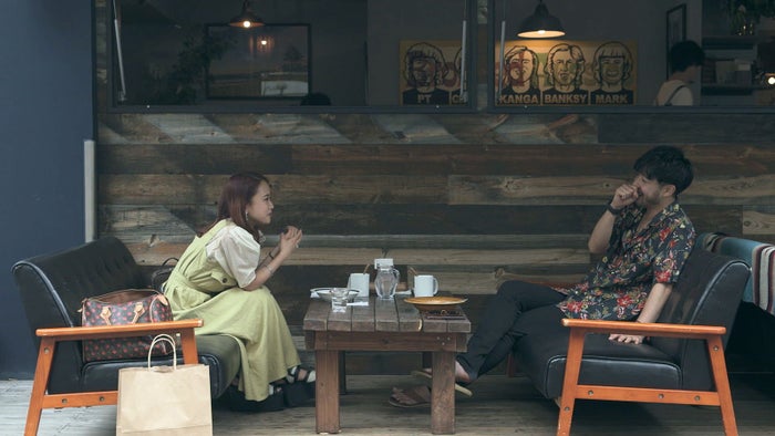 莉咲子、健司「TERRACE HOUSE TOKYO 2019-2020」7th WEEK(C)フジテレビ/イースト・エンタテインメント