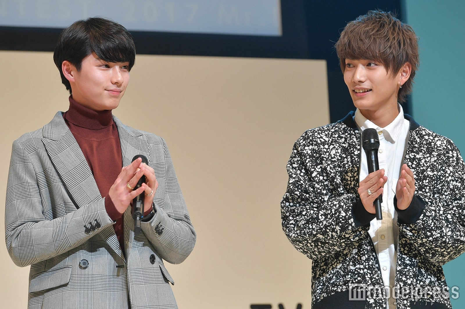 「男子高生ミスターコン2016」グランプリ・本田響矢、準グランプリ・那須泰斗 （C）モデルプレス