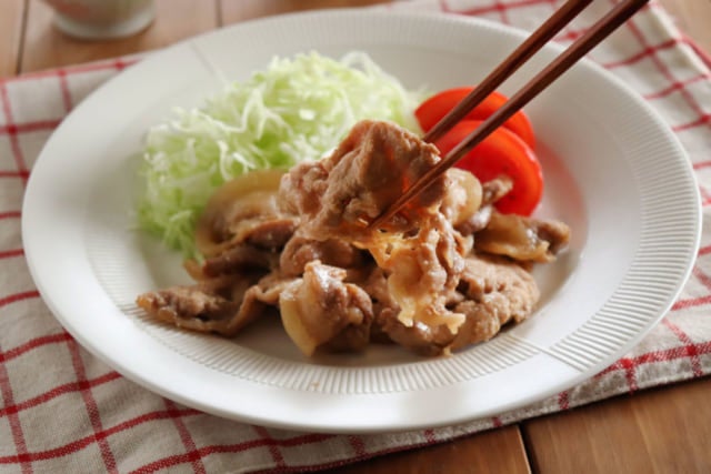 下味冷凍豚の生姜焼き持ち上げ