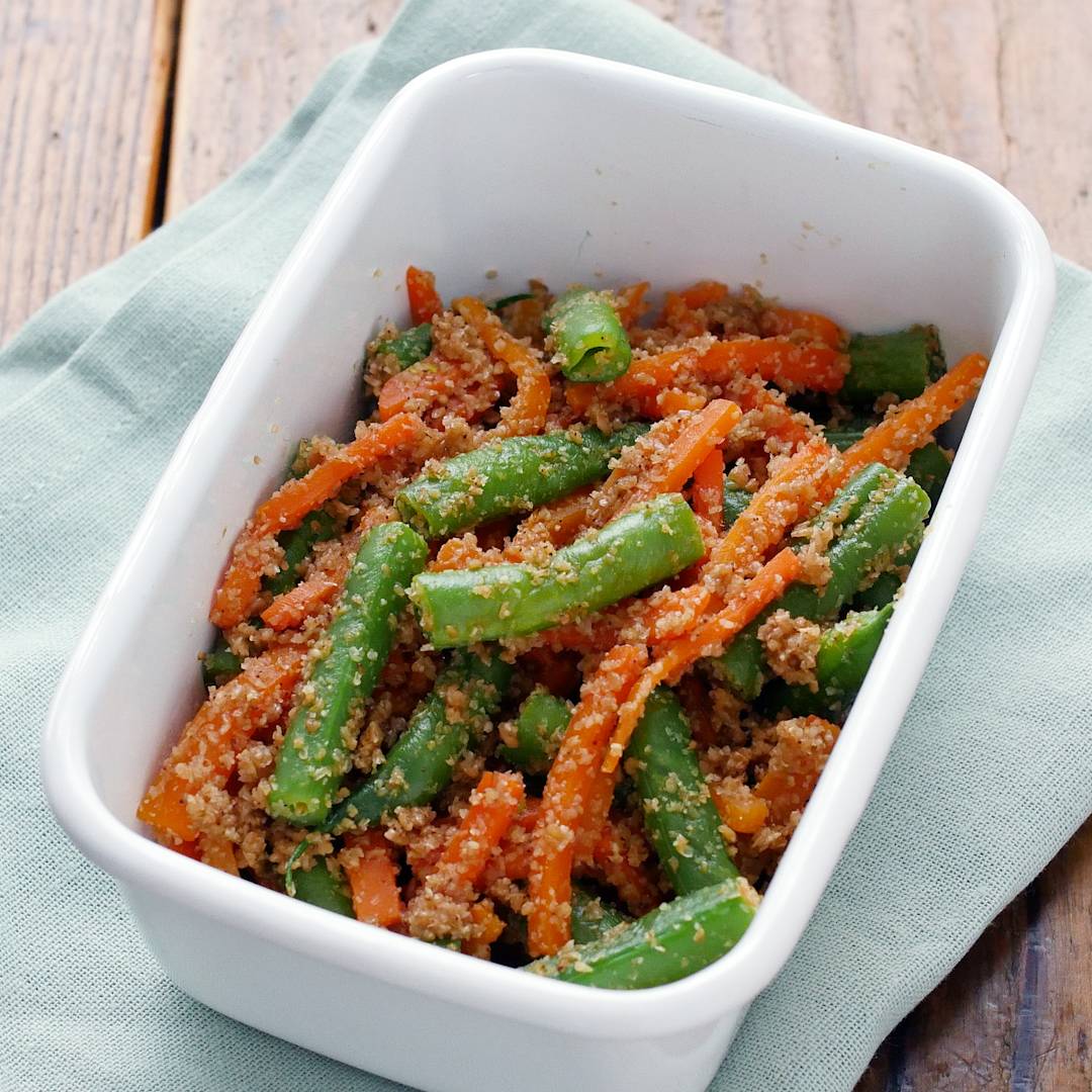 【作り置き】いんげんとにんじんのごま和え