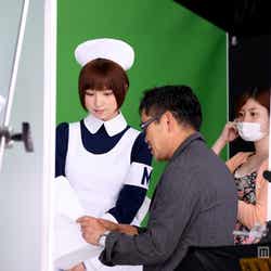 篠田麻里子/新CM「メンソレータムマリコ」篇メイキングショット