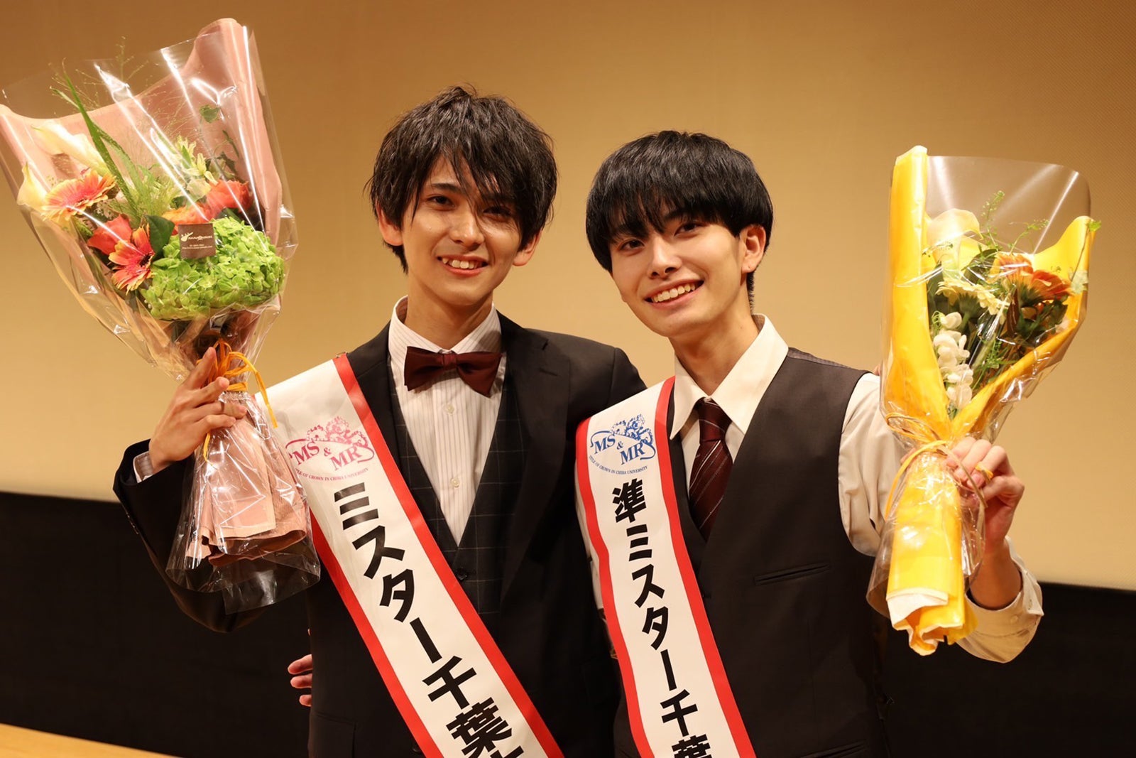 「ミスター千葉大」グランプリの芝田敦史さん、「ミスター千葉大」準グランプリの八幡昂瑶さん（提供写真）