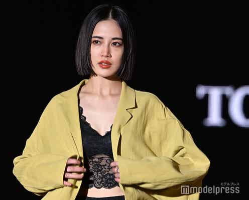 Happiness藤井夏恋、美バスト&ウエスト際立つSEXYコーデ<TGC2021 S/S>