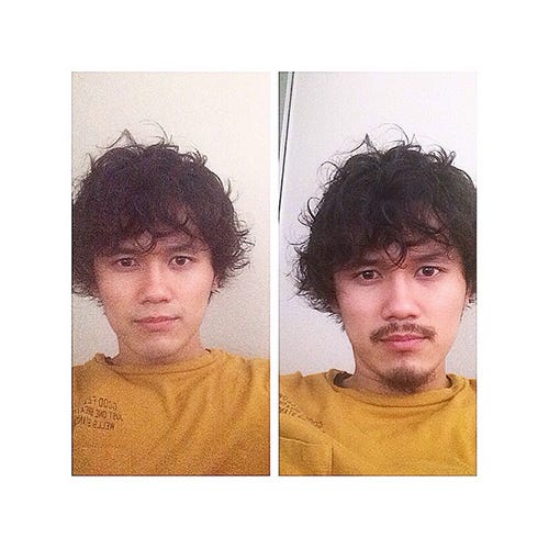 口ひげを剃った宮城大樹/Instagramより