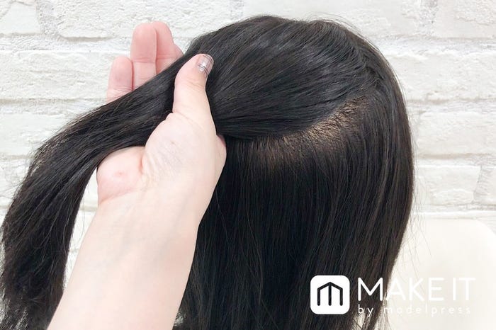 ボブヘアアレンジ5〈うしろ編み込み〉 (C)メイクイット