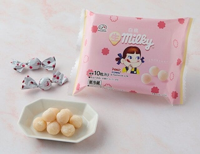 ローソン　不二家　生ミルキー　白桃