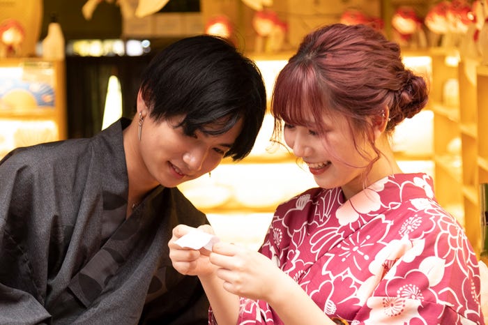 里吉峻、くろがねさら「今日、好きになりました。」しゅんさらデート(C)ABEMA