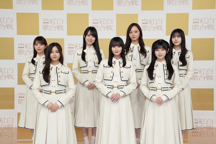 (後列左から)与田祐希、賀喜遥香、梅澤美波、久保史緒里(前列左から)井上和、遠藤さくら、池田瑛紗(提供写真)