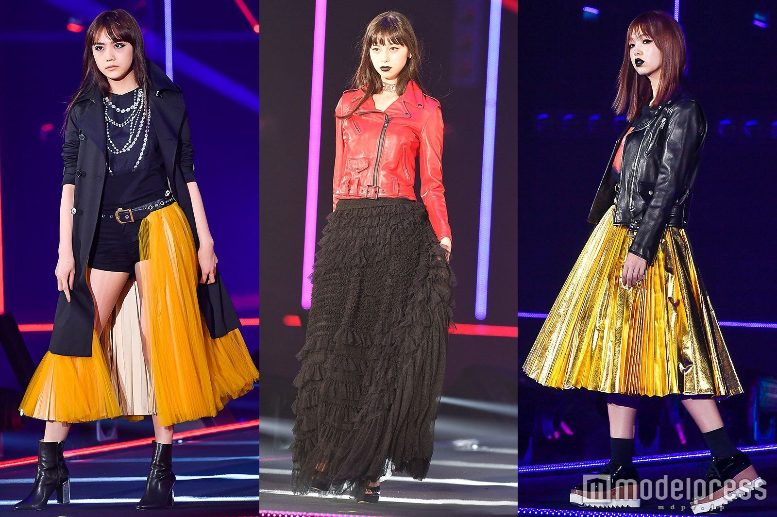 （左から）松井愛莉、中条あやみ、藤田ニコル（C）モデルプレス