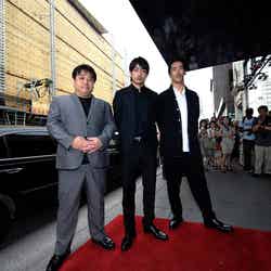 「第40回モントリオール世界映画祭」に出席した（左から）錦織良成監督、青柳翔、小林直己