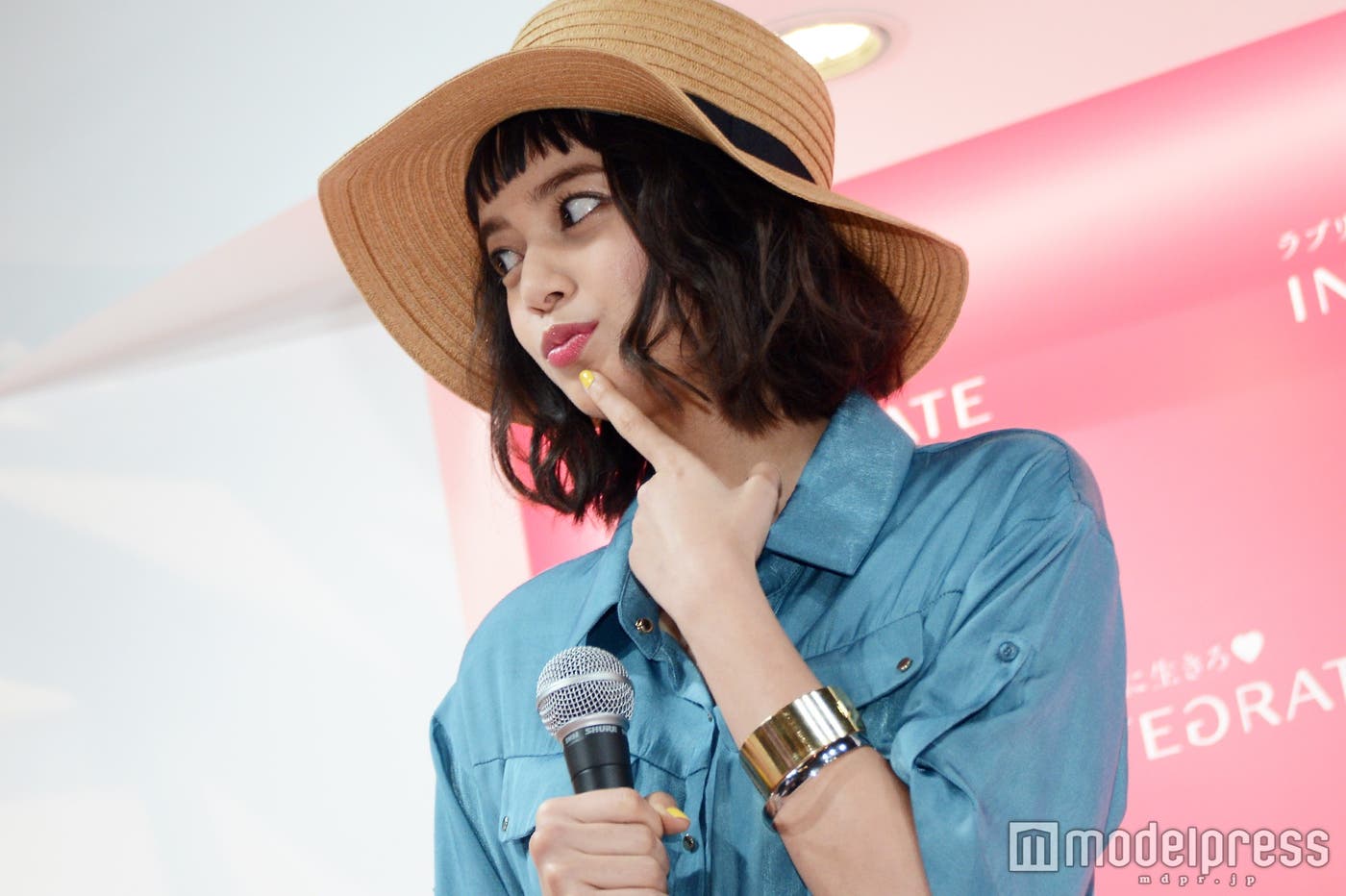 ぽってりした唇が魅力的な岸本セシル(C)モデルプレス