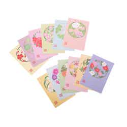 月ごとのお花をモチーフにした花御札(提供写真)