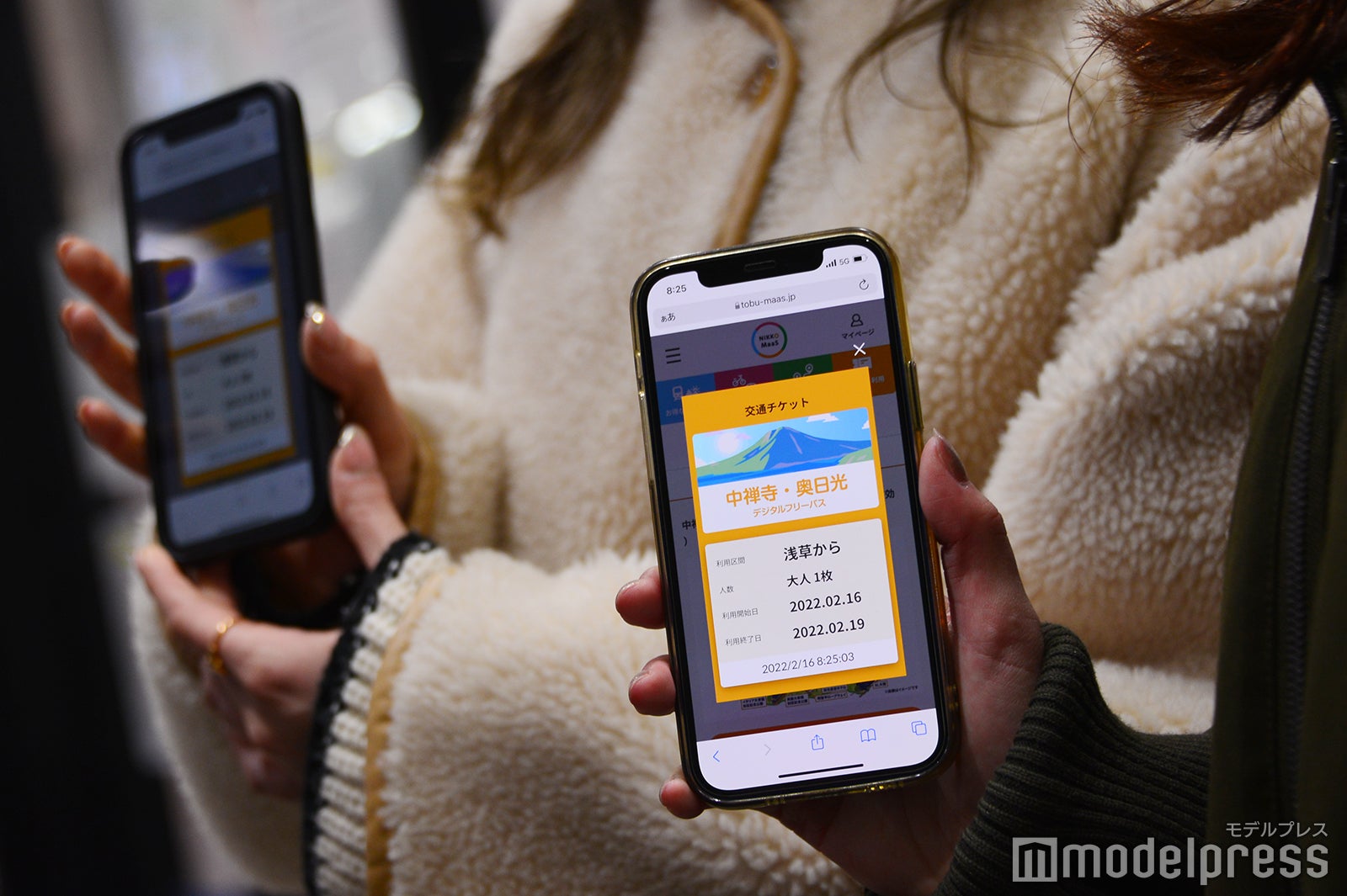 「NIKKO MaaS」のスマホで使えるフリーパスを提示して楽々乗車（C）モデルプレス