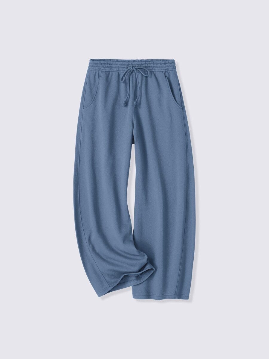 青いスウェット3Dバレルパンツ 青いスウェット3Dバレルパンツ
