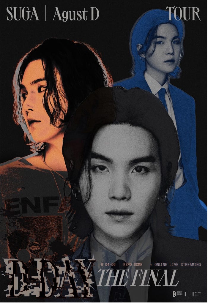 「SUGA | Agust D TOUR ‘D-DAY’ THE FINAL」ポスター(C)BIGHIT MUSIC