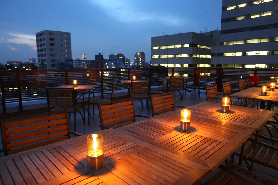 神楽坂屋上ビアガーデン1