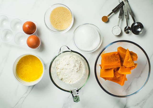 かぼちゃのパウンドケーキ材料